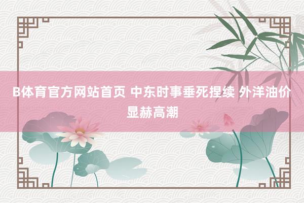 B体育官方网站首页 中东时事垂死捏续 外洋油价显赫高潮