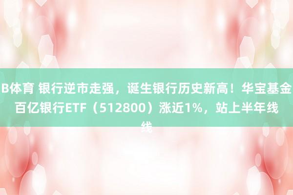 B体育 银行逆市走强，诞生银行历史新高！华宝基金百亿银行ETF（512800）涨近1%，站上半年线