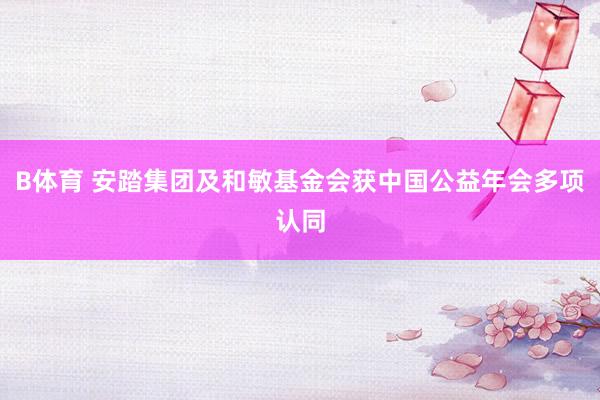 B体育 安踏集团及和敏基金会获中国公益年会多项认同