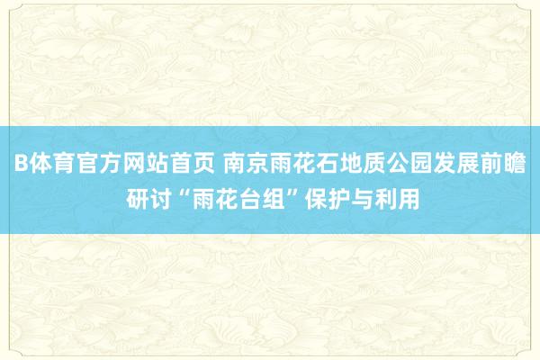 B体育官方网站首页 南京雨花石地质公园发展前瞻 研讨“雨花台组”保护与利用