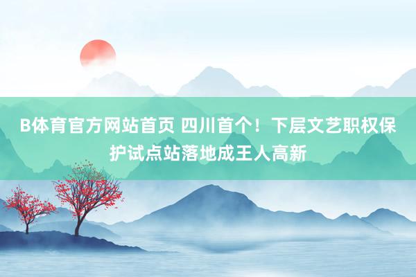 B体育官方网站首页 四川首个！下层文艺职权保护试点站落地成王人高新