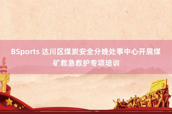 BSports 达川区煤炭安全分娩处事中心开展煤矿救急救护专项培训