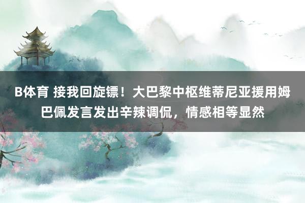 B体育 接我回旋镖！大巴黎中枢维蒂尼亚援用姆巴佩发言发出辛辣调侃，情感相等显然